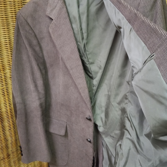 MCGREGOR Corduroy Sports Jacket Blazer Grey Padded Elbow Leather Buttons Sz 42S - Picture 5 of 8